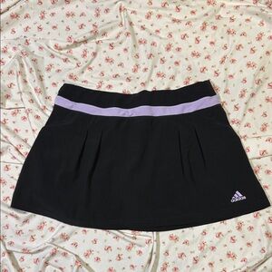 Adidas Mini Skirt in Black with Lavender Stripe